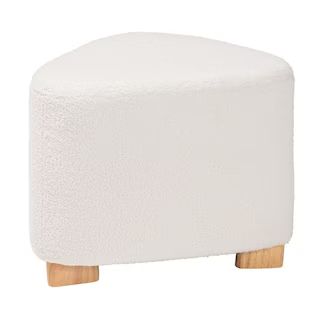 Brielle Ivory Ottoman | The Home Depot