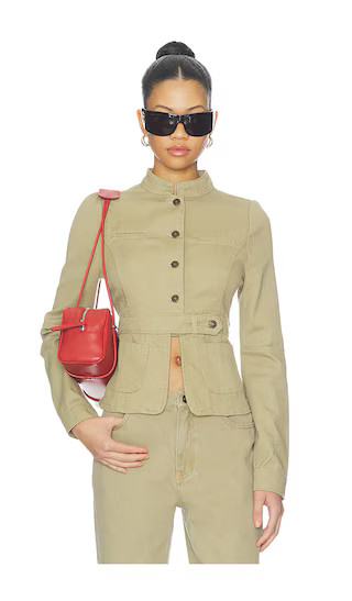 Brooklyn Denim Jacket in Camel | Revolve Clothing (Global)