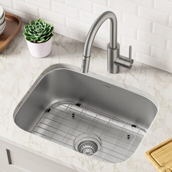 Kraus Premier Undermount 23-in x 17.5-in Stainless Steel Single Bowl Kitchen Sink | Lowe's