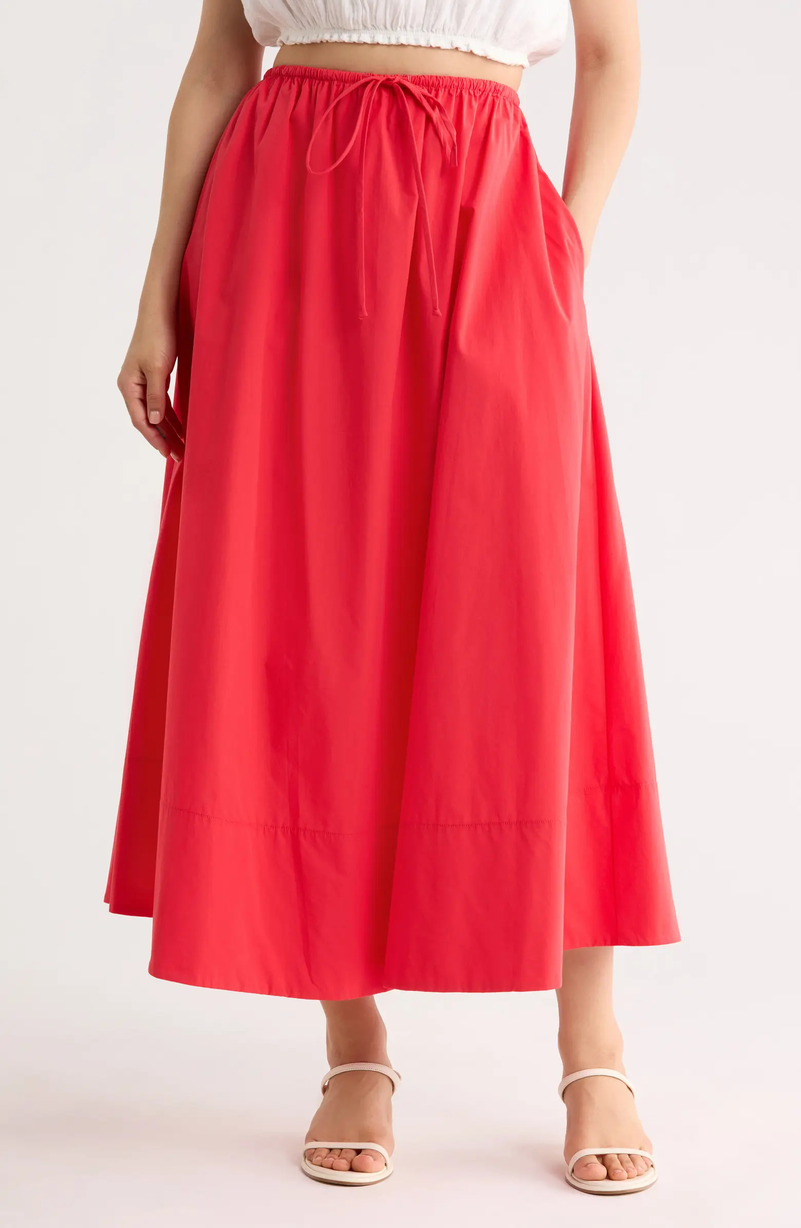 Renee C Cotton Poplin Maxi Skirt | Nordstromrack | Nordstrom Rack