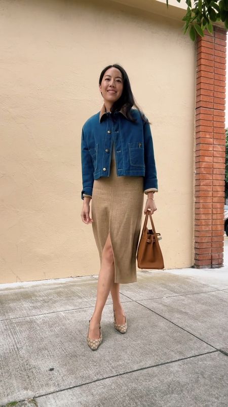 Cool summer outfit! I paired a denim jacket styled with a polished shirt. 

#classicstyle
#streetstyle
#midiskirt
#summeroutfit
#summerstyle

#LTKSeasonal #LTKWorkwear #LTKStyleTip