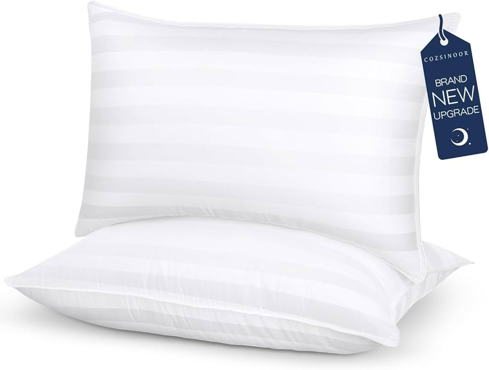 COZSINOOR Hotel Grade Queen Size Cooling Bed Pillows: Set of 2, Down Alternative Microfiber Fill ... | Amazon (US)