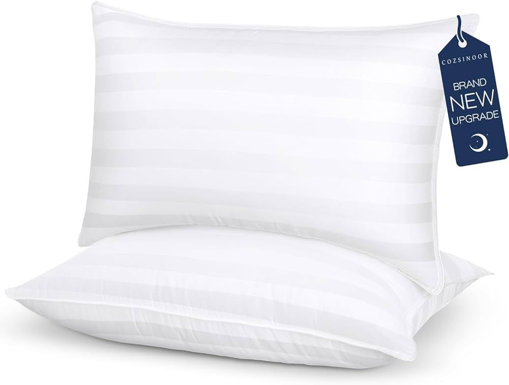 COZSINOOR Hotel Grade Queen Size Cooling Bed Pillows: Set of 2, Down Alternative Microfiber Fill ... | Amazon (US)