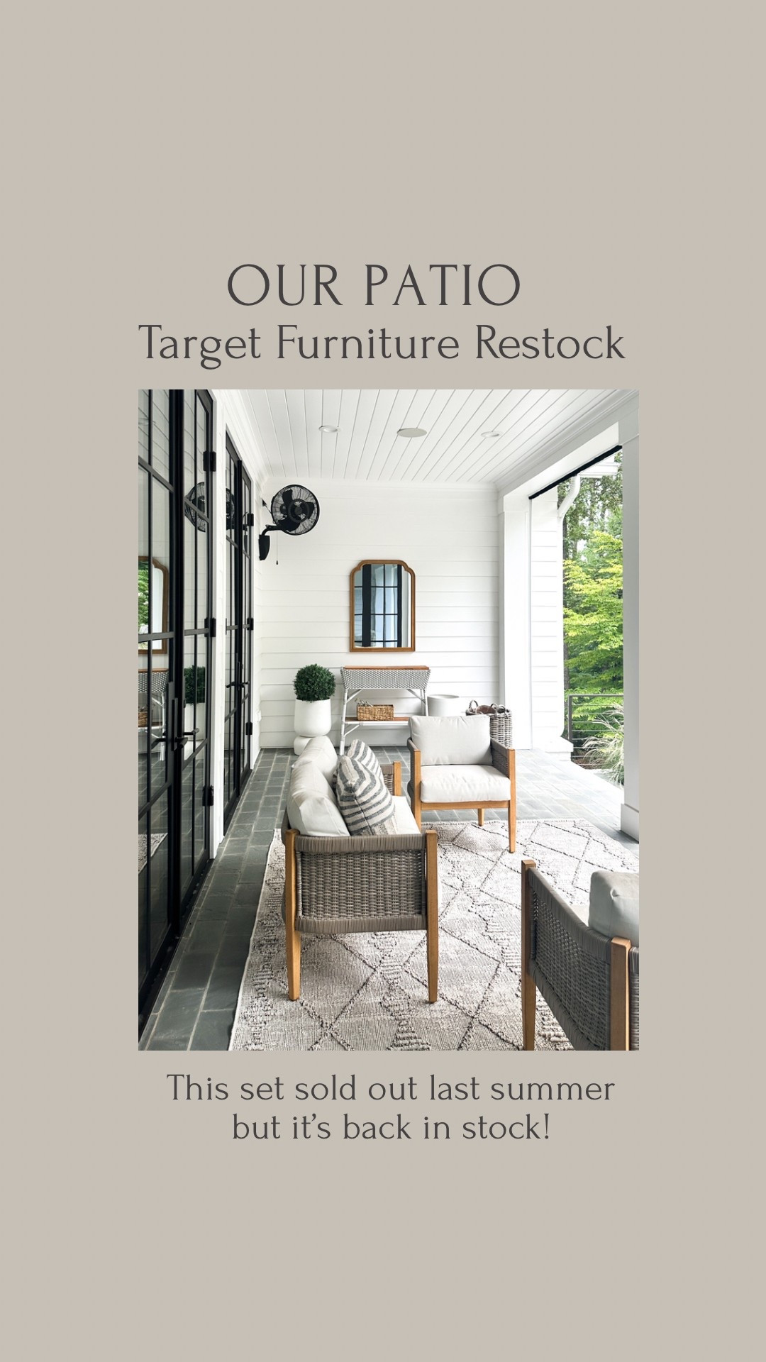 Our patio set sold out last summer but it’s now available again at Target!  

#LTKHome