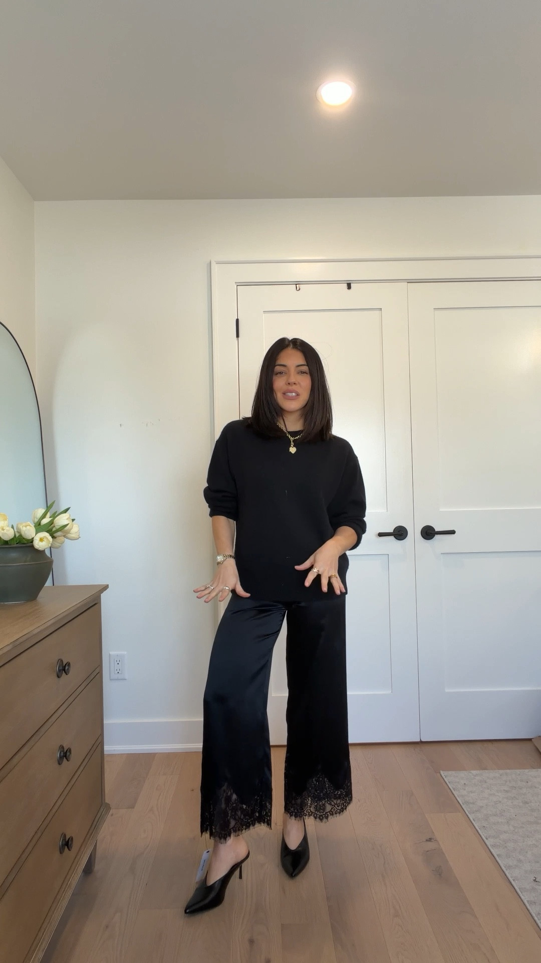 I love how unique these satin and lace bottoms are they make such a statement and they’re perfect for spring and summer

@reformation 
#ad


#LTKjeans #LTKcanada #LTKstyletip