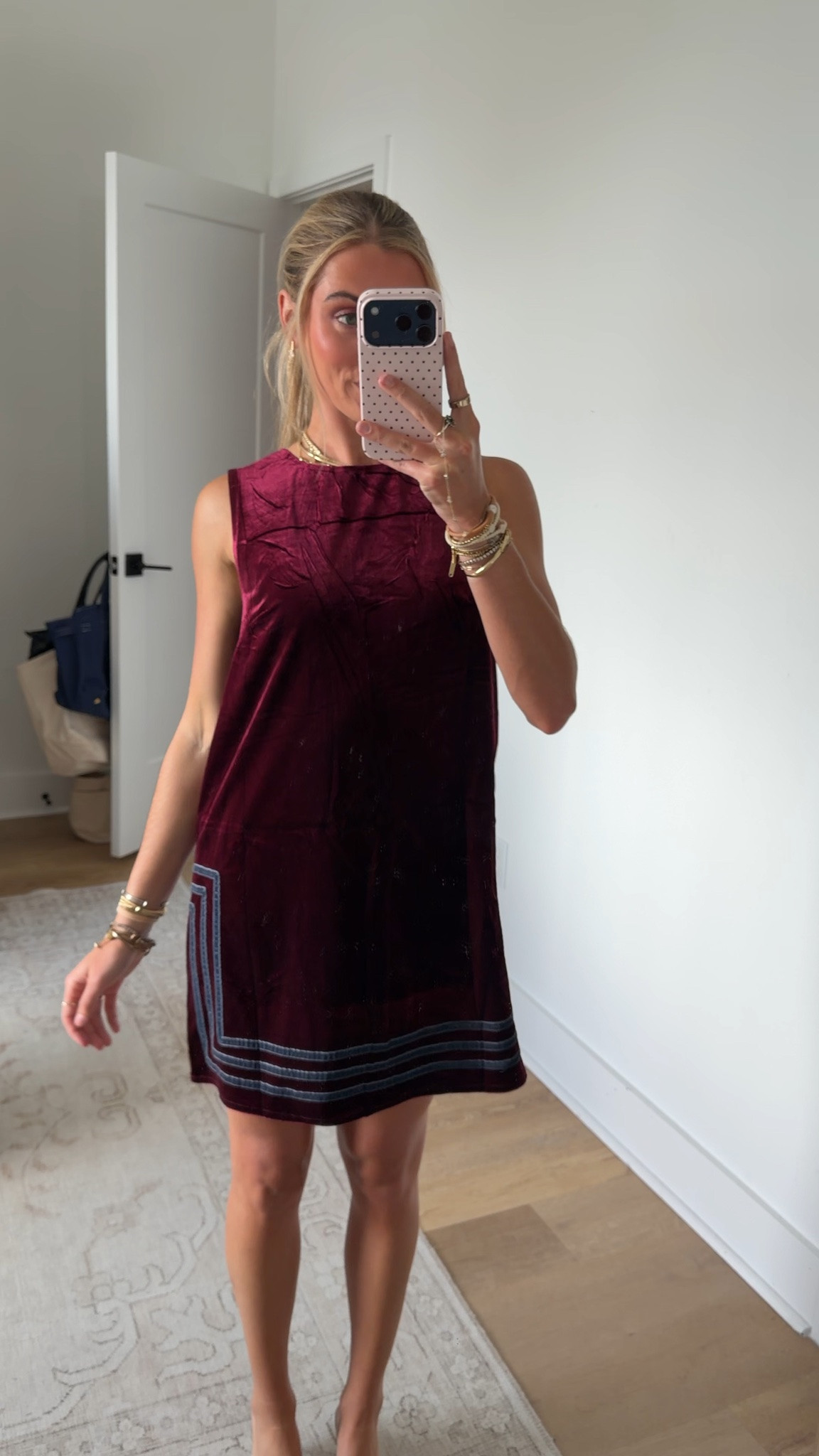 Amazon size small Athlisan Women's Velvet Mini Dress Sleeveless A Line Crew Neck Color Block Casual Skirtall with Pockets Party Outfit
