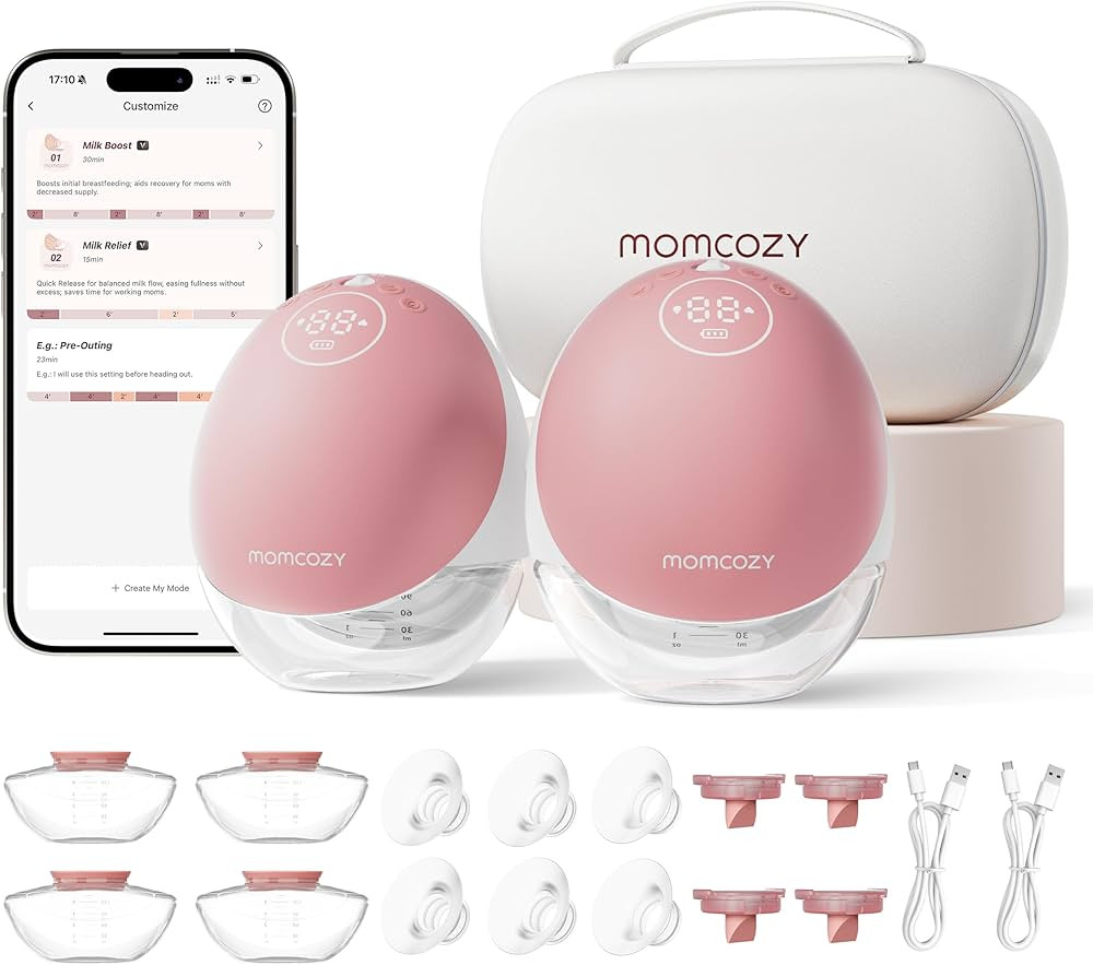 Momcozy Breast Pump Hands Free Upgraded Mobile Flow | M9, App Discreet Control with Personalized ... | Amazon (US)