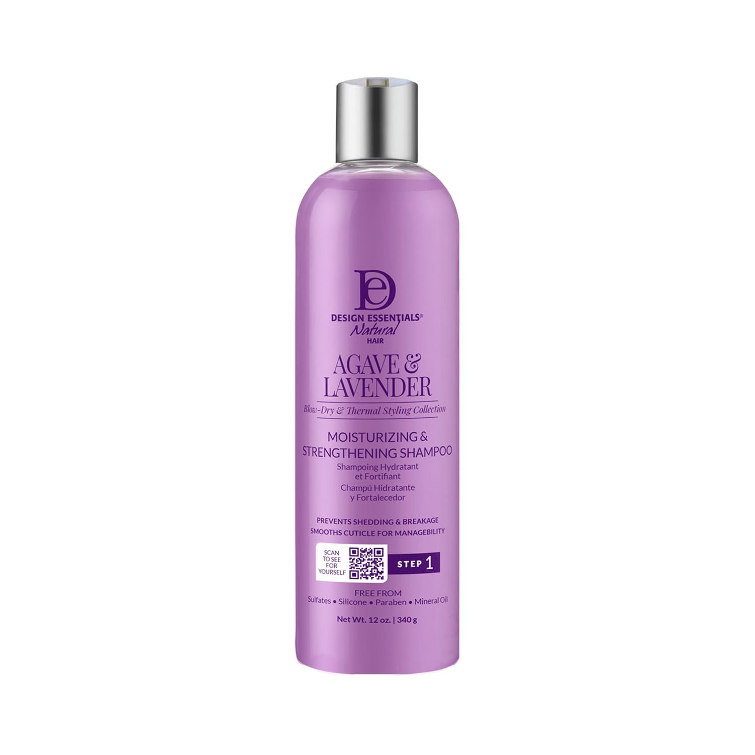 Design Essentials Agave & Lavender Moisturizing Hair Bath, Sulfate-Free Shampoo- Blow-Dry & Silk ... | Amazon (US)