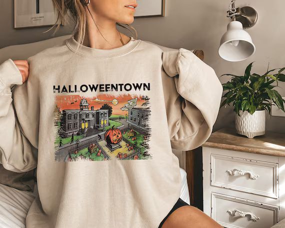 Halloweentown Sweatshirt & Hoodie, Halloweentown and Chill Crewneck, Pumpkin Sweatshirt, Hallowee... | Etsy (US)