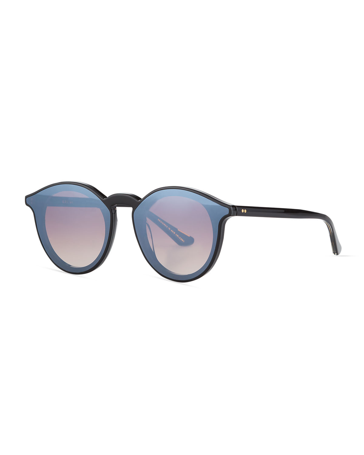 Collins Round Acetate Sunglasses | Neiman Marcus