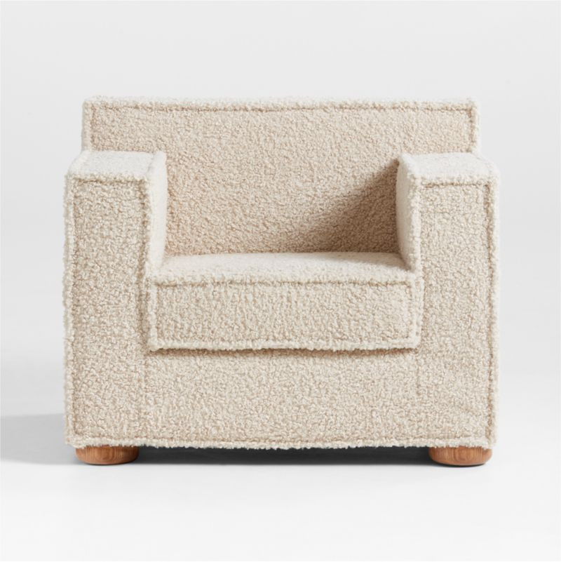 Tucker Cream Sherpa Kids Accent Chair by Jeremiah Brent | Crate & Kids | Crate & Barrel