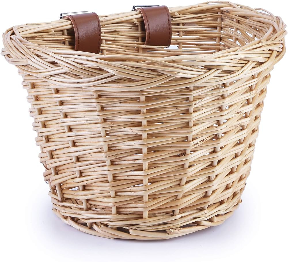 YMhoart Kid's Front Handlebar Bike Basket Girl's Detachable Woven Bicycle Basket for Children Gif... | Amazon (US)