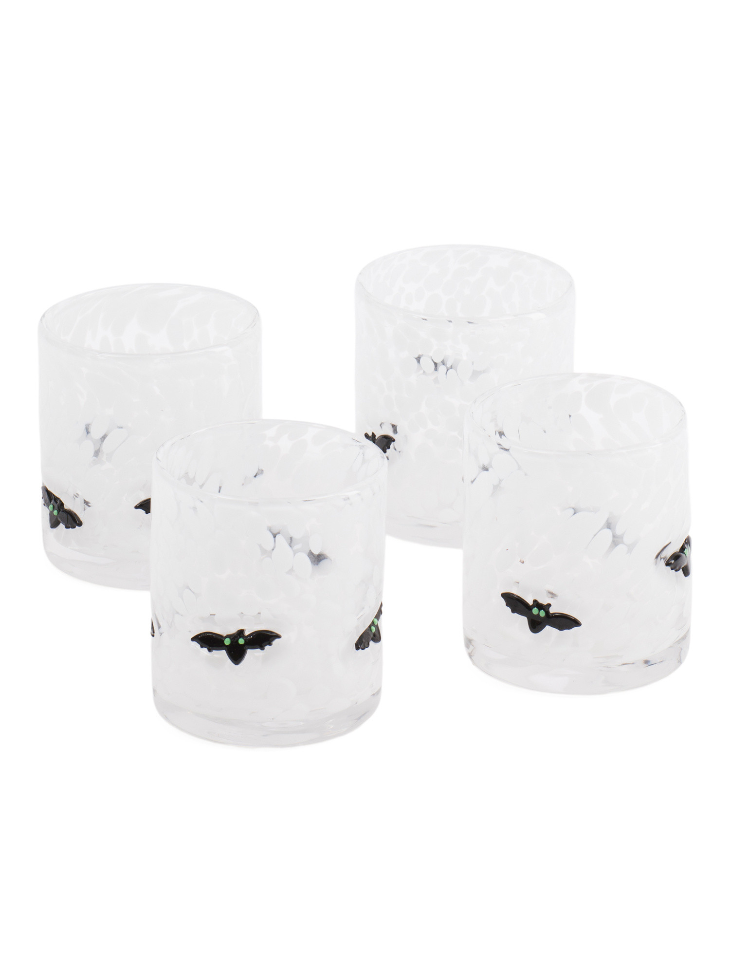 Set Of 4 Double Old Fashioned Bat Glasses | Halloween | Marshalls | Marshalls