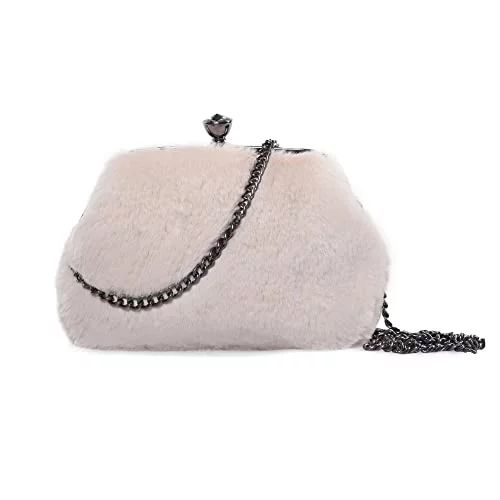 Vogue Cloud Women’s Crossbody Handbags Faux Fur Diamond Button Fuzzy Plush Shoulder Bag for Wom... | Walmart (US)