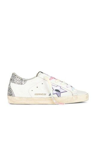 Golden Goose X REVOLVE Superstar Sneaker in White, Violet, & Silver from Revolve.com | Revolve Clothing (Global)