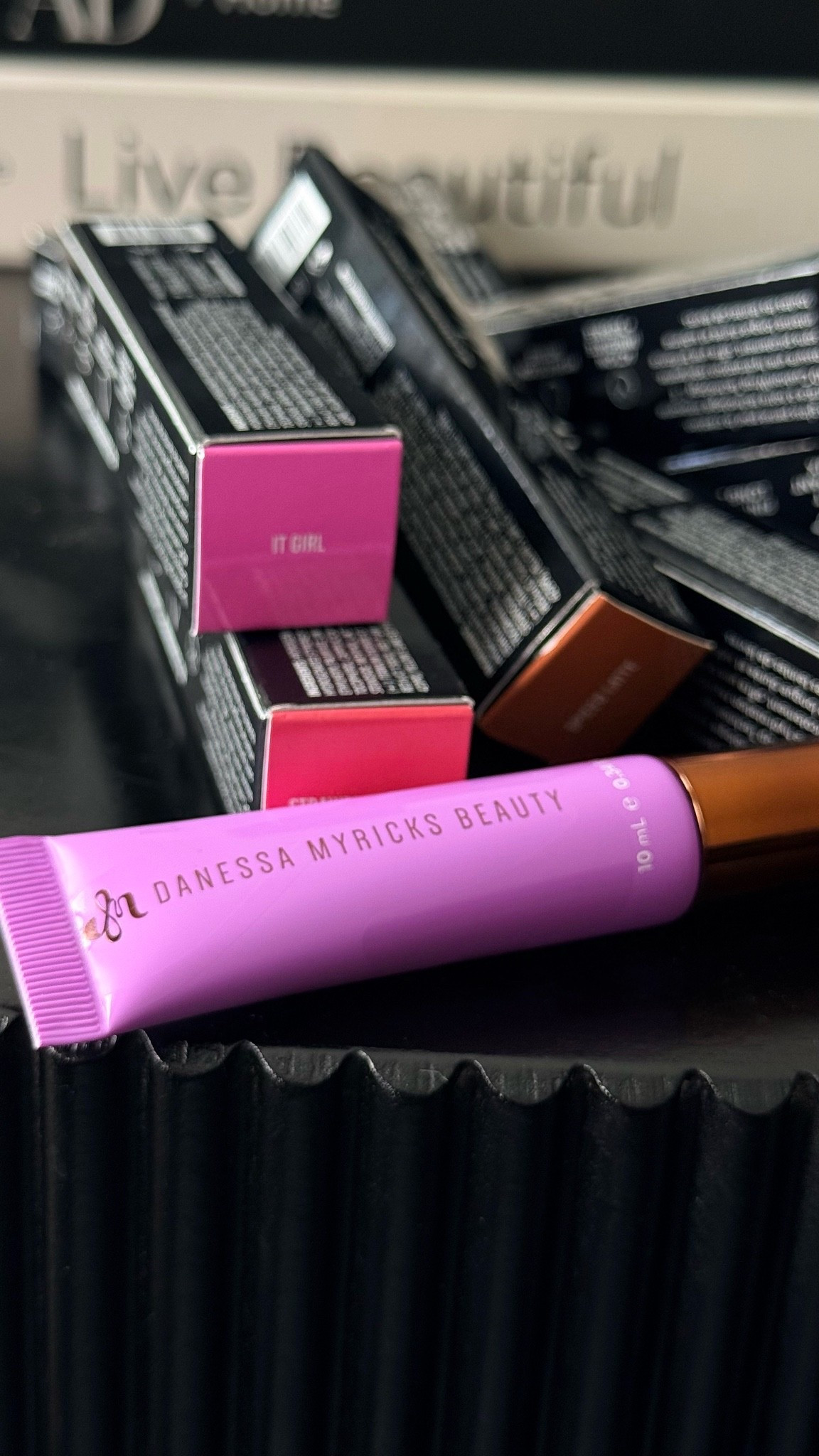 Danessa’s lipglosses eat! They’re so pigmented and not sticky. Long lasting and worth the hype.