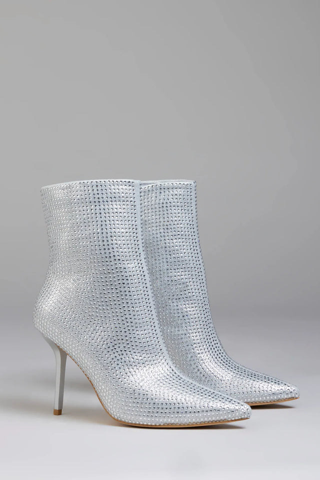 Bedazzled Allure Rhinestone Stiletto Booties | Windsor Stores