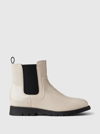 Kids Vegan Patent Leather Chelsea Boots | Gap (US)