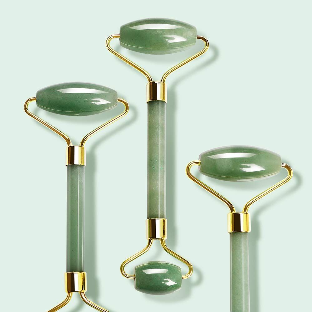 Natural Jade Roller for Face - Face Roller Gua Sha Scrapping - Aging Wrinkles,Puffiness Facial Sk... | Amazon (US)