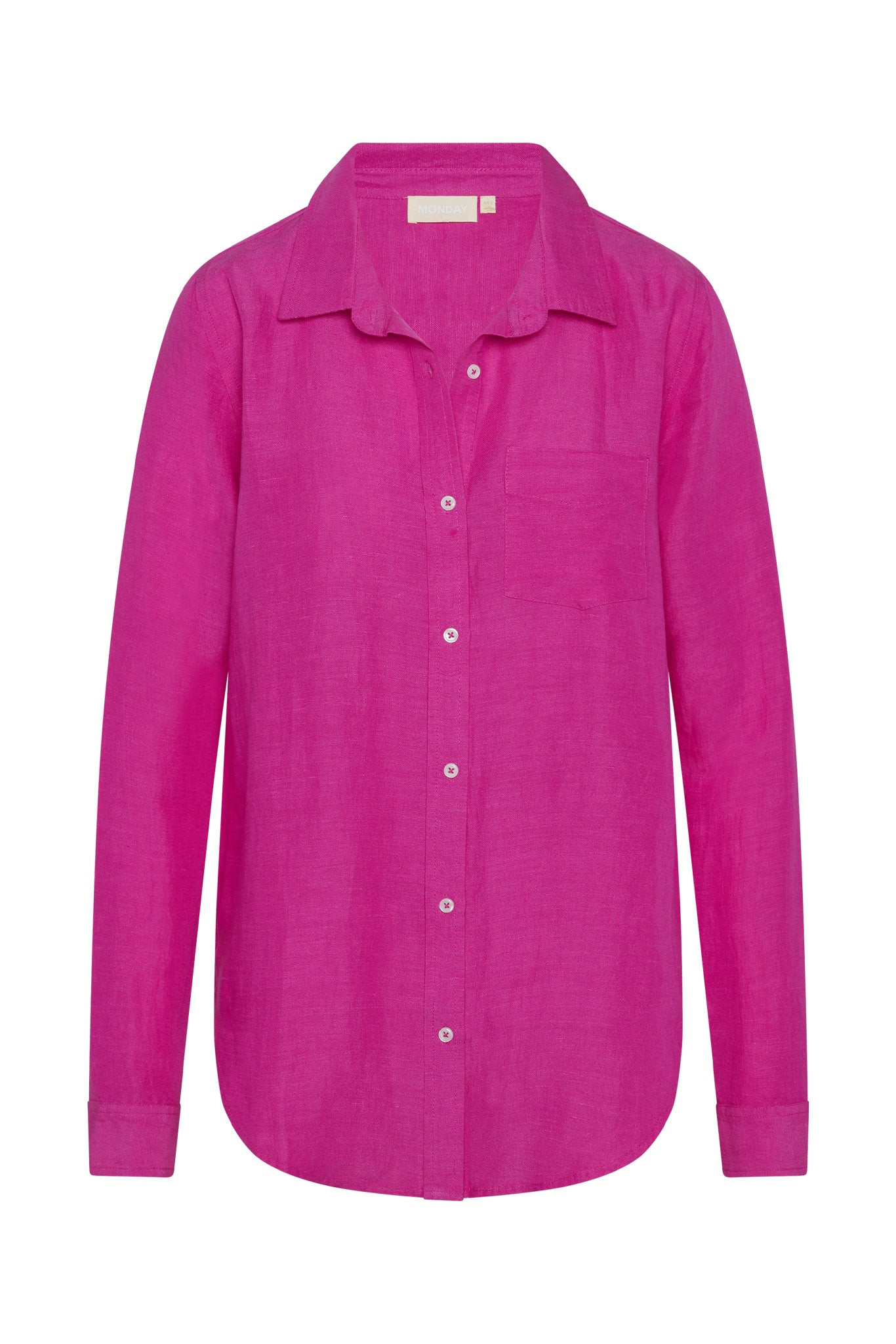 Monaco Linen Shirt - Fuchsia Berry | Monday Swimwear