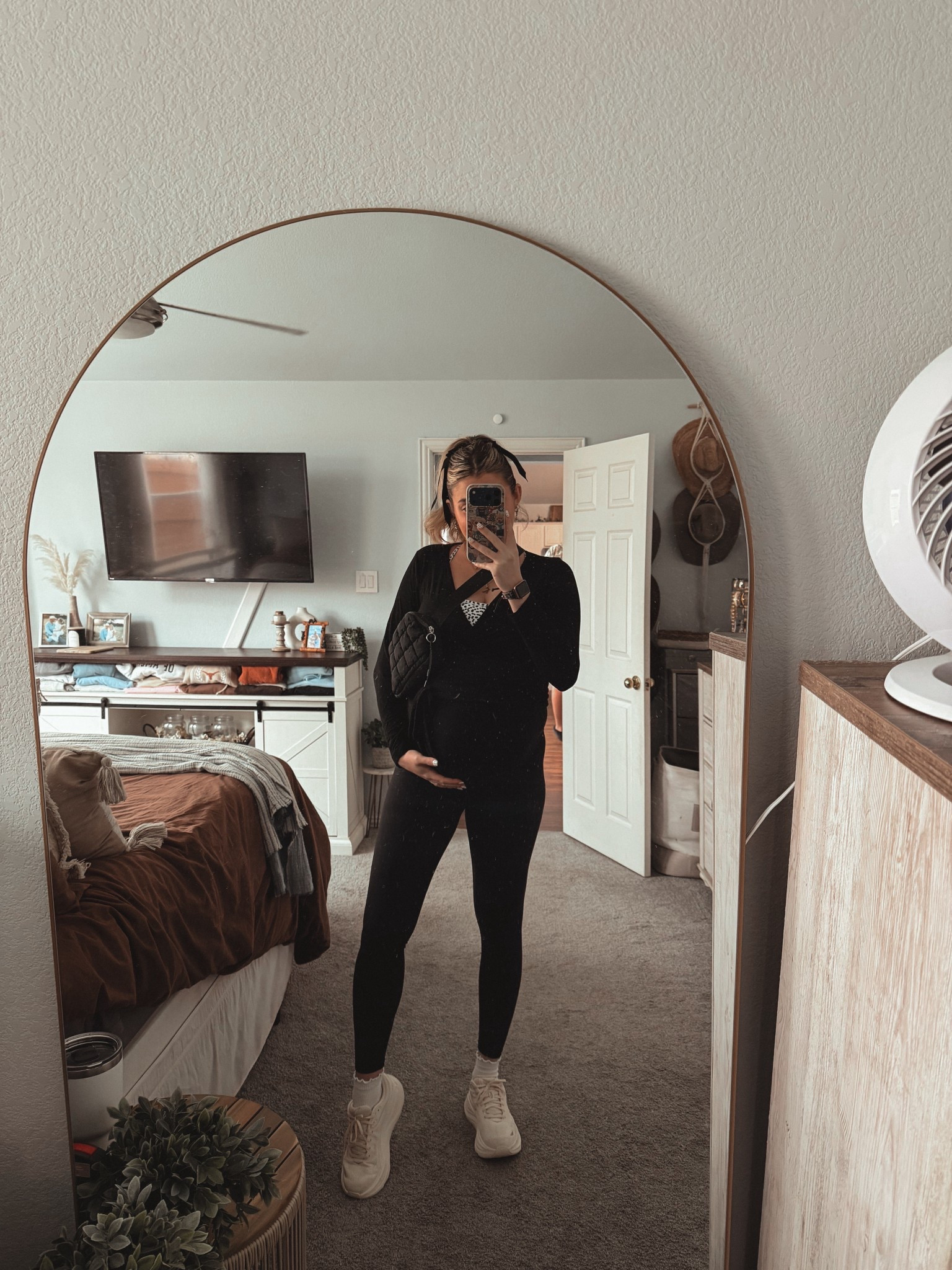 Maternity activewear. Ootd inspo. Bump friendly. Black activewear  

#LTKSpringSale #LTKootd #LTKBump