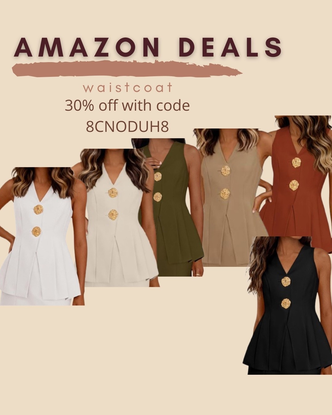 New release $17 ends 12/14

Amazon fashion
Amazon deals
Waistcoat
Vest
Spring fashion


#LTKSaleAlert #LTKFindsUnder50