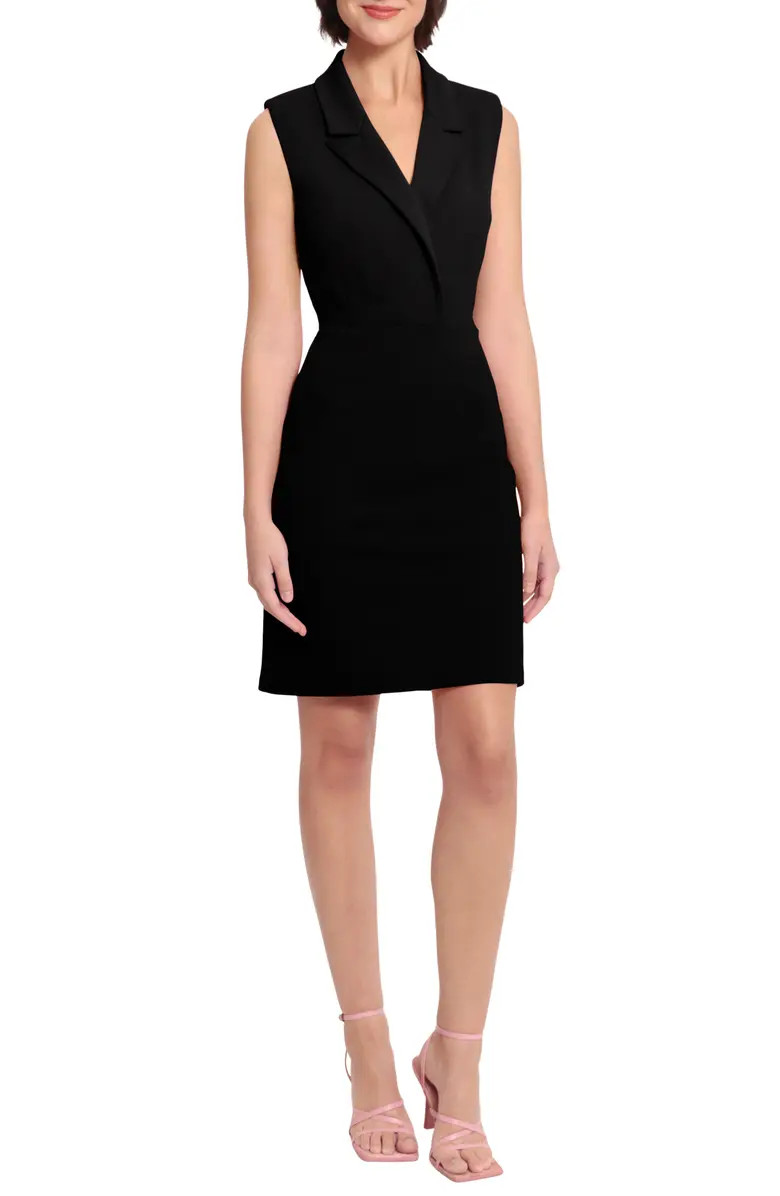 DONNA MORGAN FOR MAGGY Tuxedo Sleeveless Sheath Dress | Nordstromrack | Nordstrom Rack
