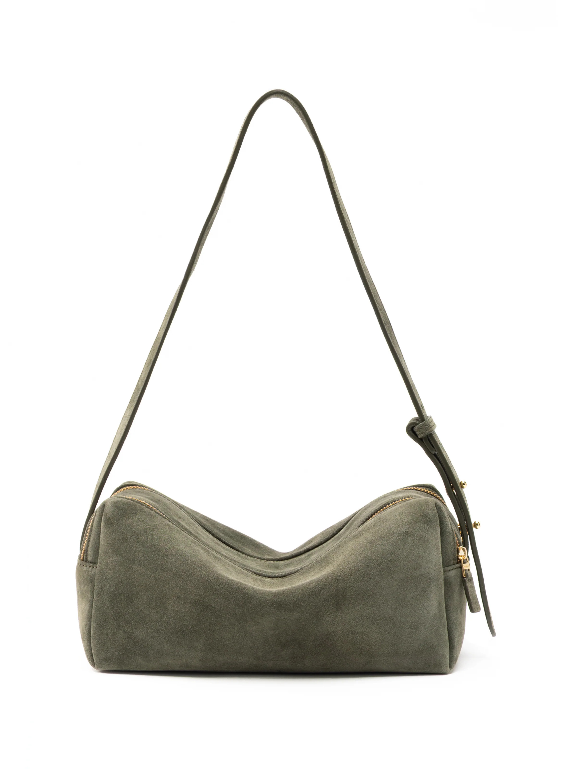 Trousse Suede Khaki - French Bags for Women - Elleme | Elleme