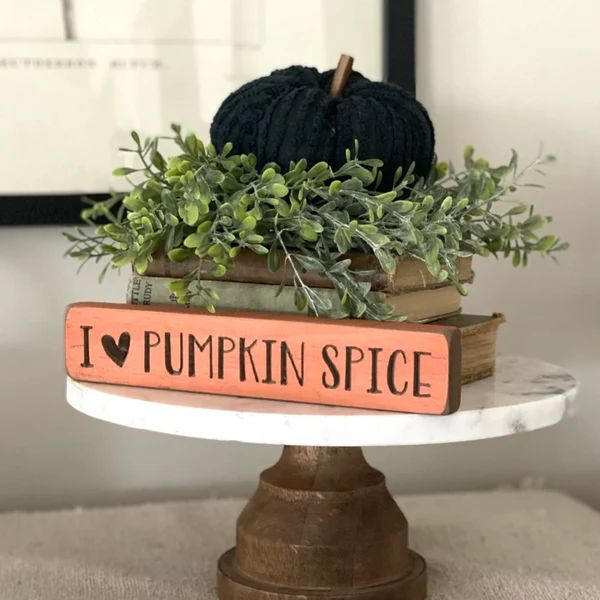 Pumpkin Spice Block Sign | Interior Delights