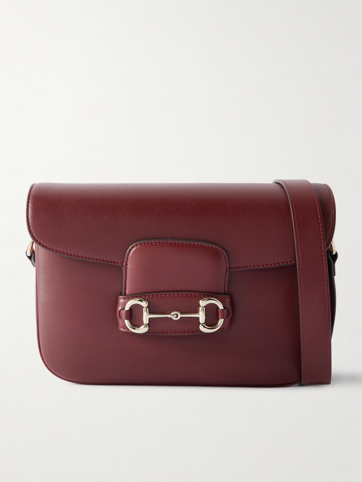 Gucci - Horsebit 1955 Leather Shoulder Bag - Burgundy - One size | NET-A-PORTER APAC