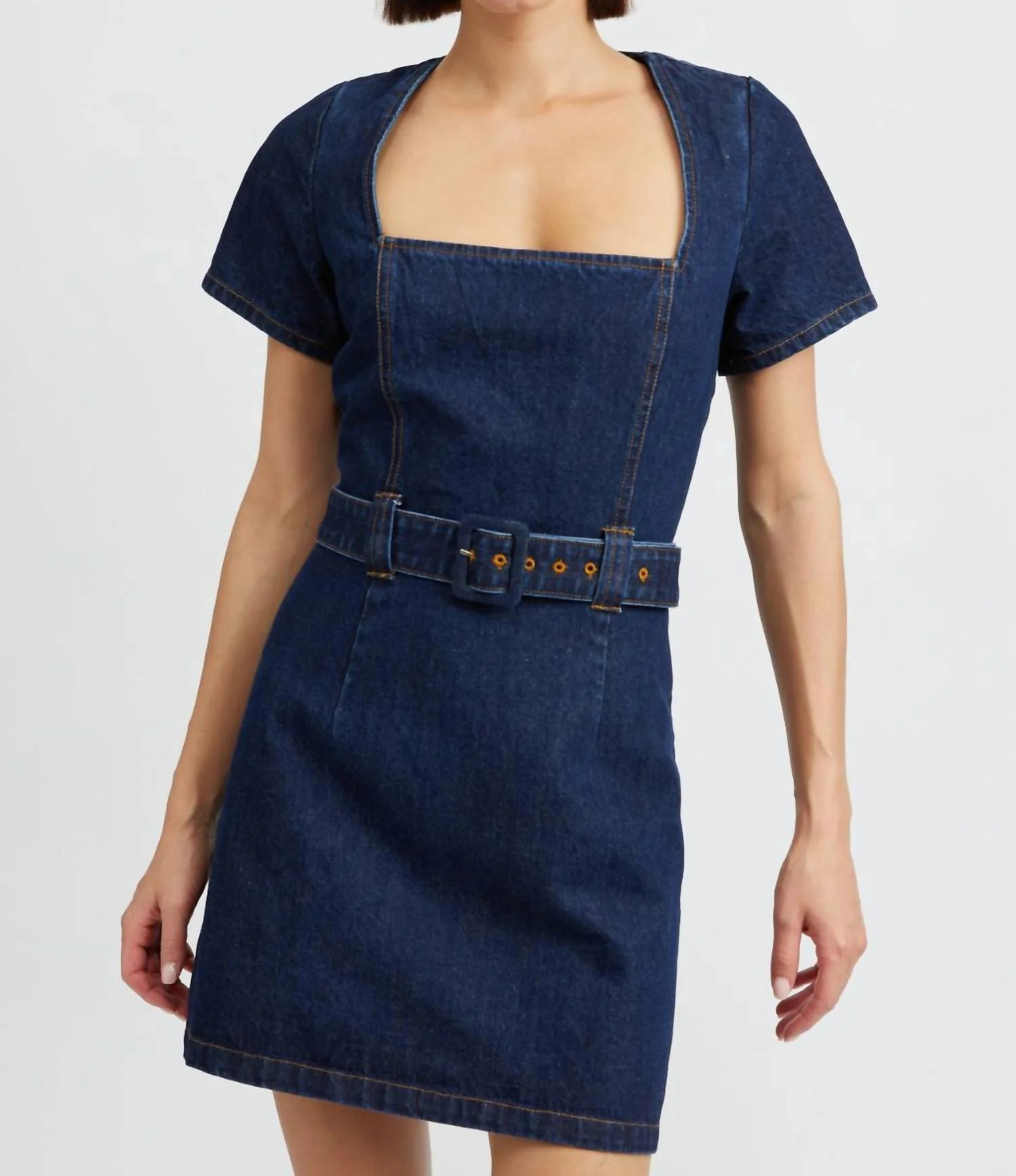 June Dress In Indigo Denimo | Shop Simon
