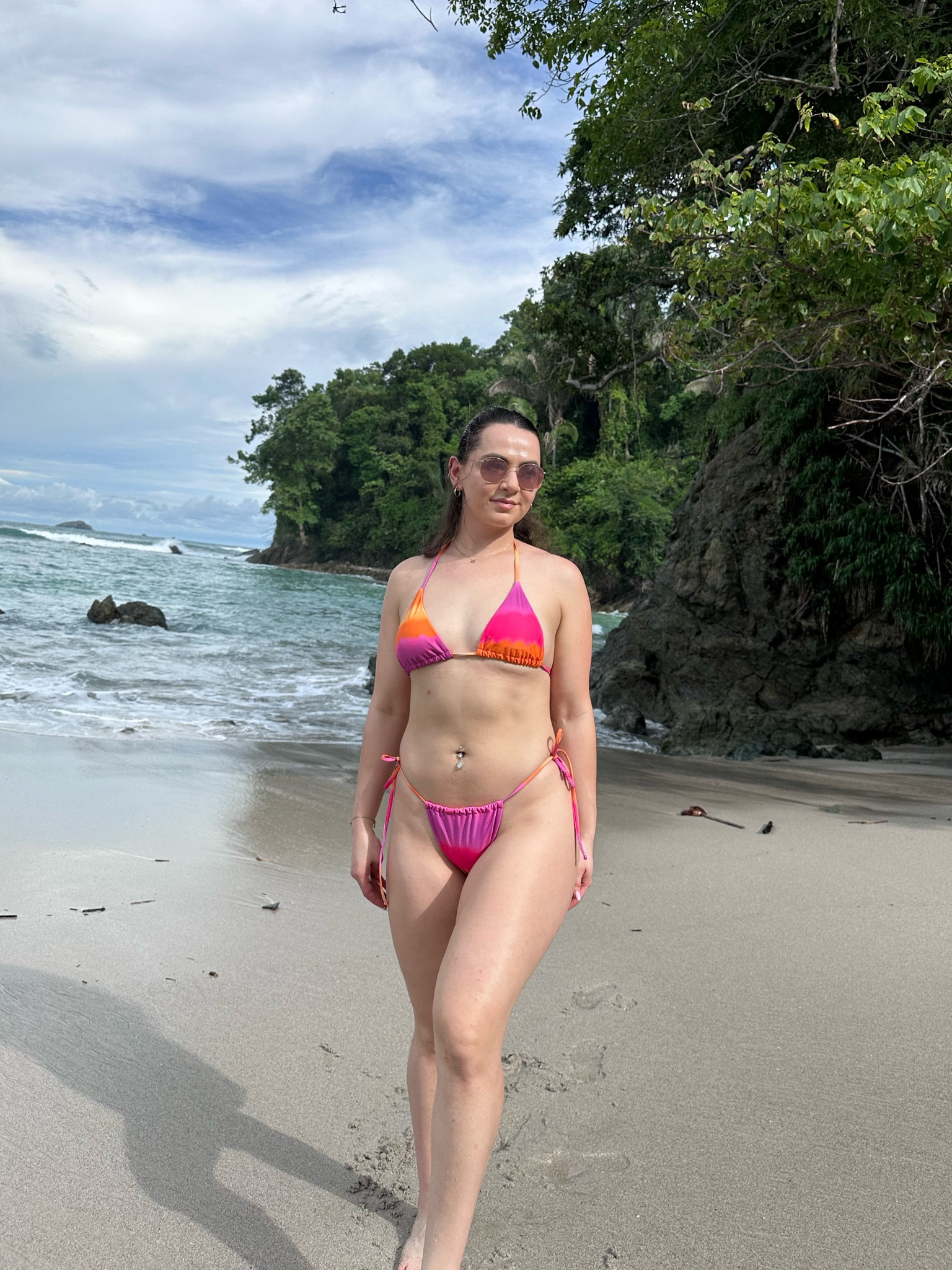 Pink ombré swimsuit. Sunset swimsuit. Bikini. Beachwear. Pink bikini. Pink swimsuit. Ombré triangle bikini. Cute swimsuit. Poolside wear. Pool wear. Beach wear. Two piece swimsuit. Swimwear  

#LTKTravel #LTKFindsUnder50 #LTKSwim