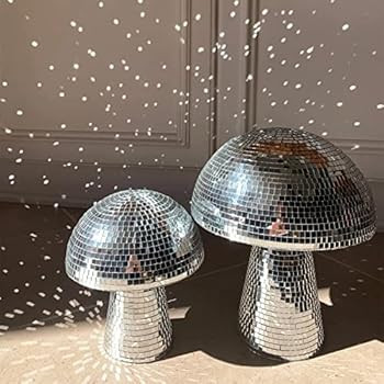 Mushroom Disco Ball - Creative Disco Mirror Glitter Ball, Silver Mirror Glitter Disco Ball for Pa... | Amazon (US)