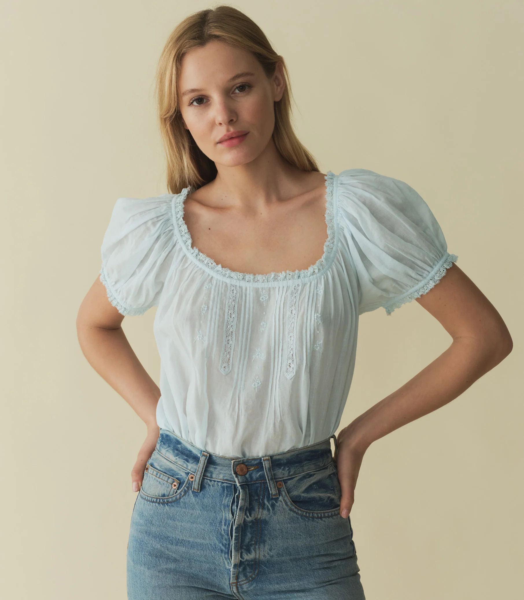 FREDERICA TOP -- ALICE BLUE | DOEN