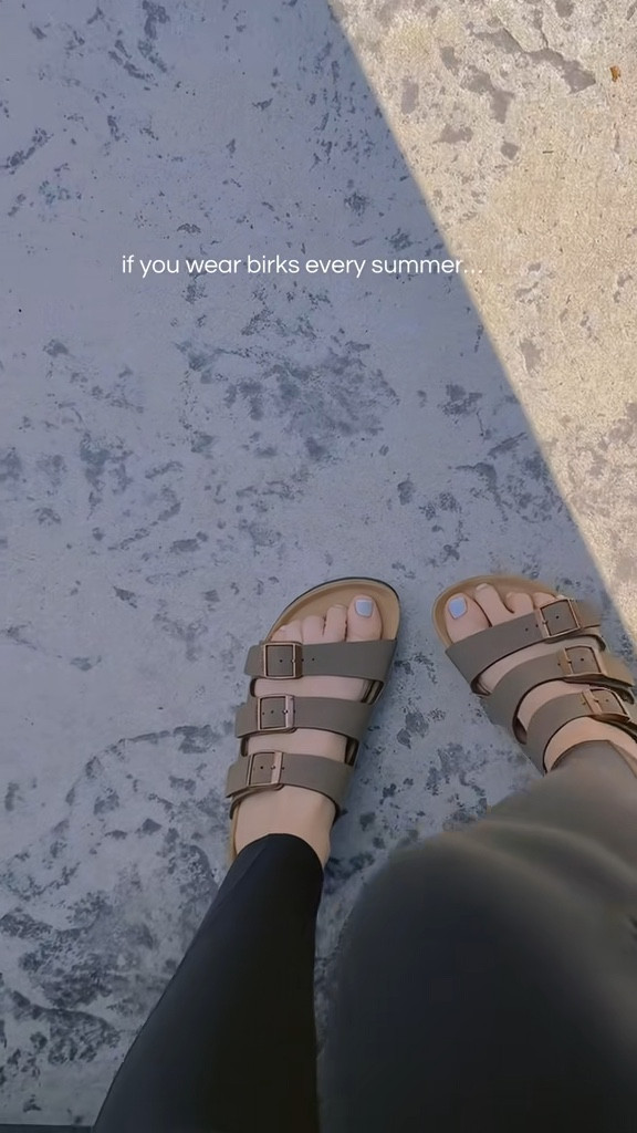 
these are the platform version of the florida birks and i didn’t expect to like them this much… the three straps feel more secure, the platform gives just enough height, and they still have that same comfortable footbed you can wear all day. i’ve been grabbing these when i want something easy but still a little more put together ♡

#ltkstyle #birkenstocks #everydaysandals #summeroutfits #ltkfinds 