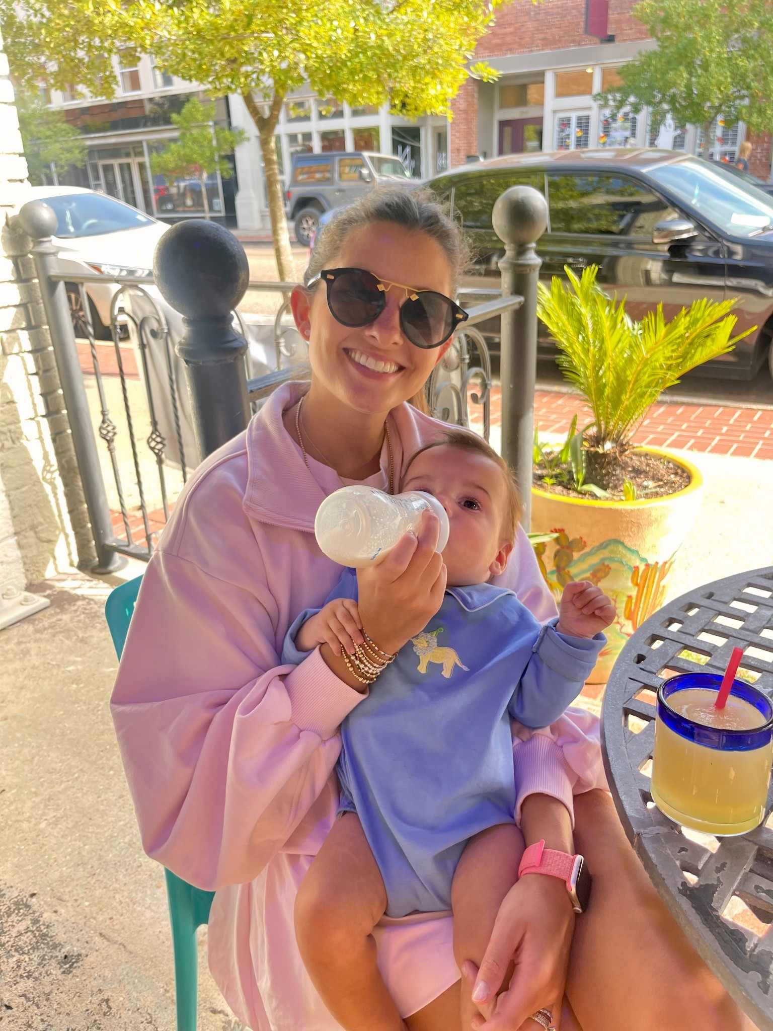 lululemon blissfeel pink set
Krewe sunglasses 
E newton bracelets 

#LTKActive #LTKBaby #LTKStyleTip