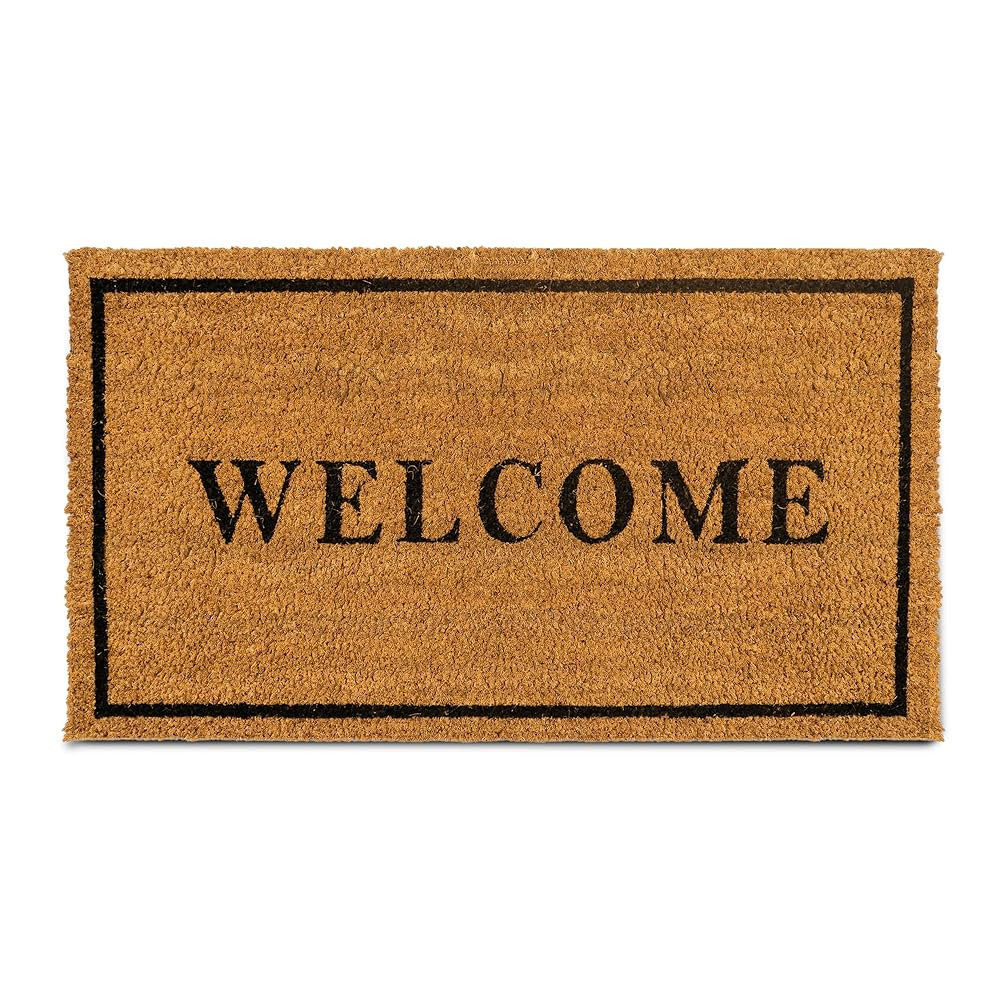 PLUS Haven Coco Coir Door Mat with Heavy Duty Backing, Welcome Doormat, 17.5”x30” Size, Easy ... | Amazon (US)