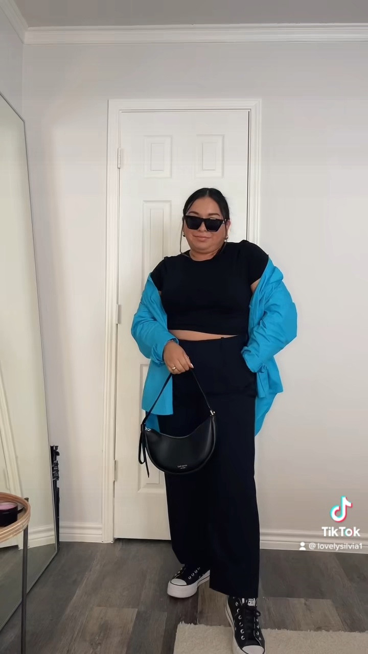 30 Days of Outfits: Day 3 is an all black outfit with a pop of color 🦋 

Black linen pants, black crop tshirt, blue button down, spring outfit, summer outfit, black platform converse 

#LTKsalealert #LTKstyletip #LTKunder100