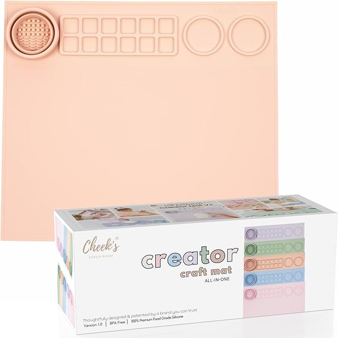 Cheek's Paper Room-Creator Original Silicone Craft Mat for Painting and Crafts (Creamsicle) Large... | Amazon (US)