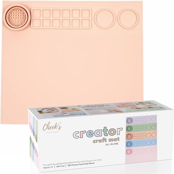 Cheek's Paper Room-Creator Original Silicone Craft Mat for Painting and Crafts (Creamsicle) Large... | Amazon (US)