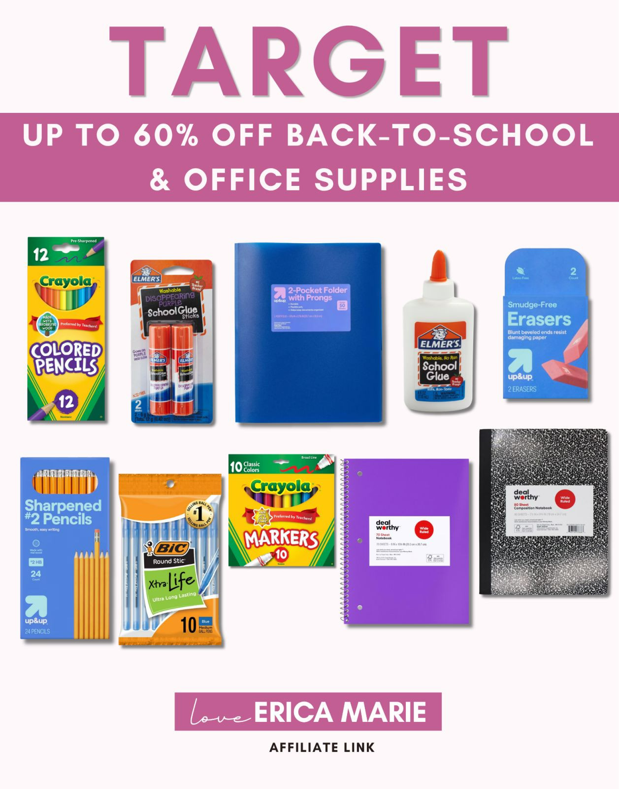 Check out these Target Back-to-School and office supplies deals! They’re for a limited time only and perfect for the season. Prices start as low as $0.25!

School Supplies on Sale, Back to School supplies 

 #LTKSaleAlert