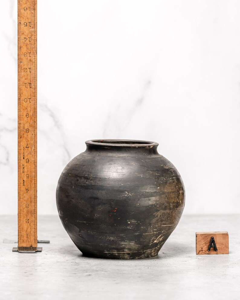 Small / Medium Vintage Black Grey Pots no Handles free - Etsy | Etsy (US)