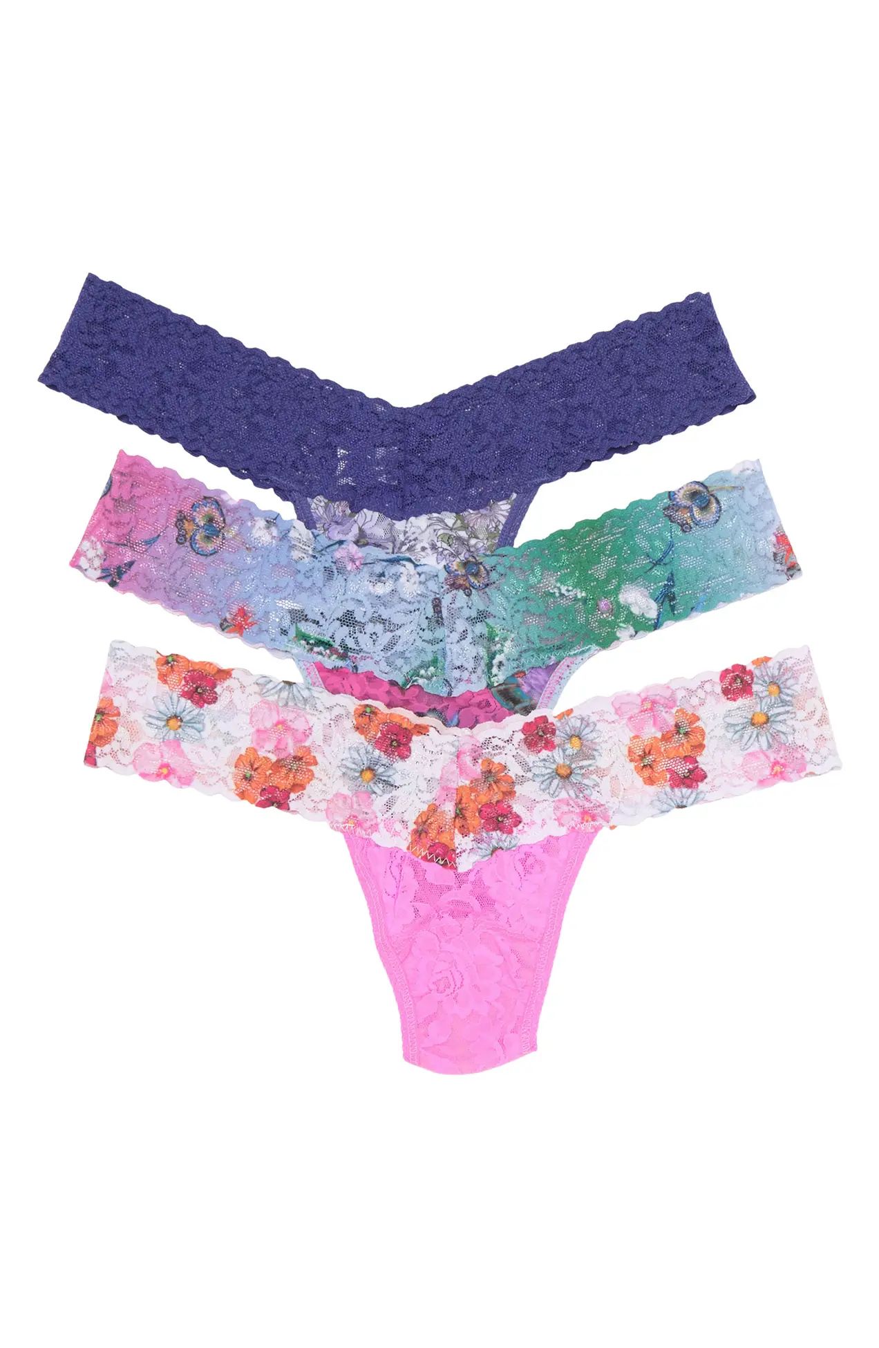 Hanky Panky | Low Rise Lace Thongs - Pack of 3 | Nordstrom Rack | Nordstrom Rack