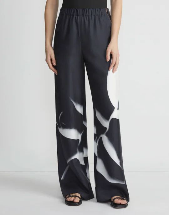 Martha Madigan x L148 Print Silk Twill Riverside Pant | Lafayette 148 NY