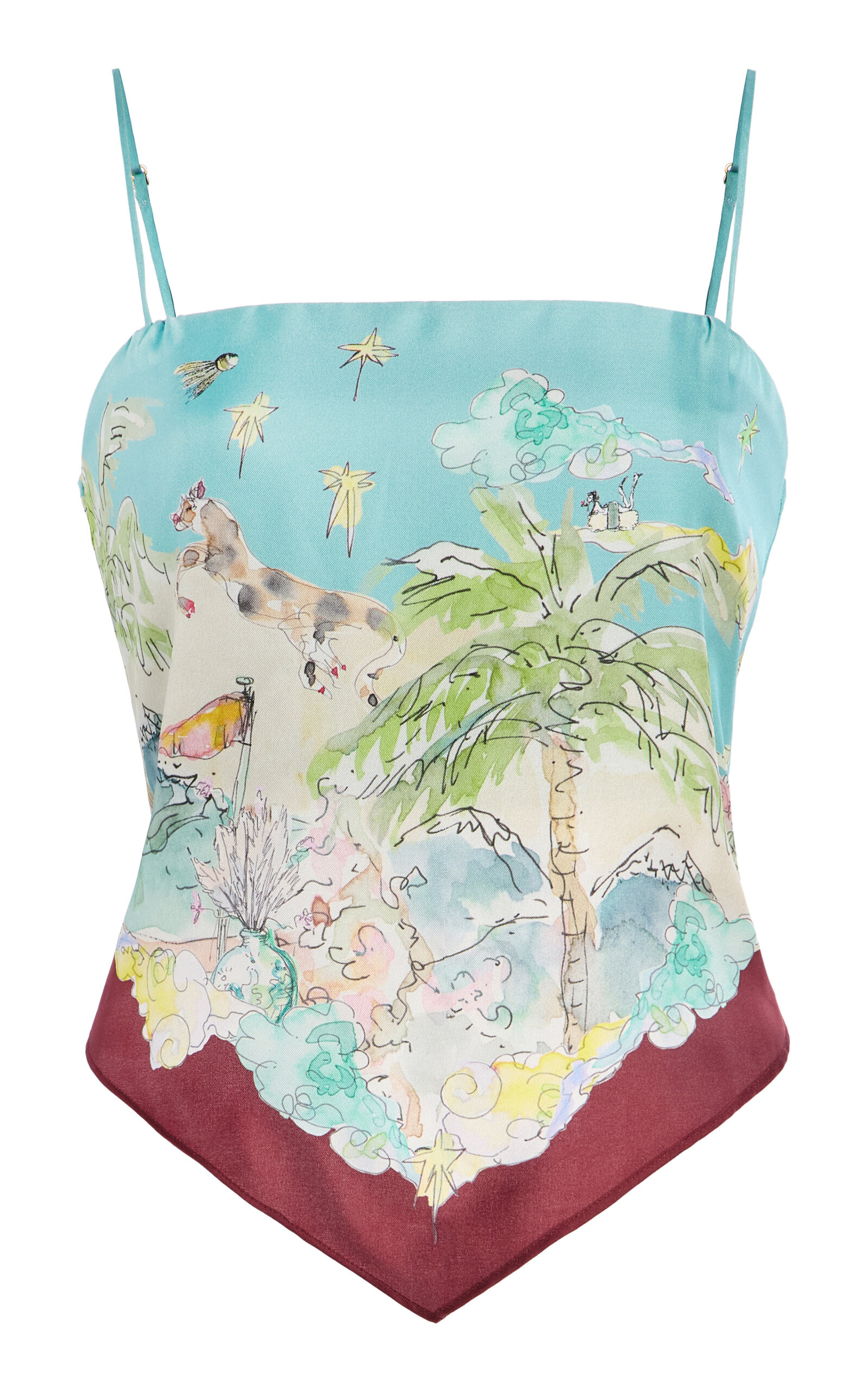 ALÉMAIS Daria Silk Scarf Top - Moda Operandi | Moda Operandi (Global)