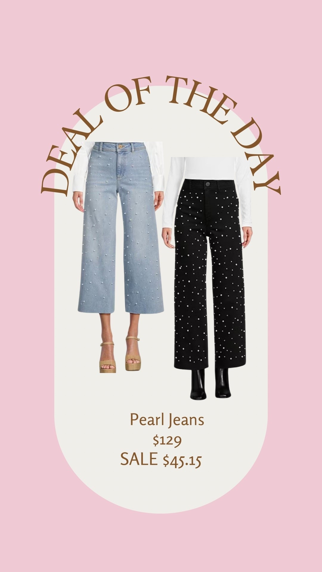 Antonio Melani Alexandra Pearl Wide Leg Crop Denim Jeans, dillards, pearl jeans, wide leg jeans

#LTKootd #LTKgrwm