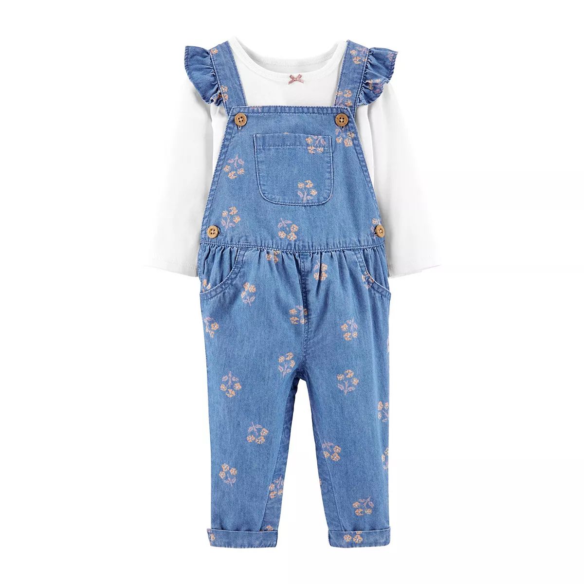 Baby Girl Carter's Floral Tee & Overalls Set | Kohl's