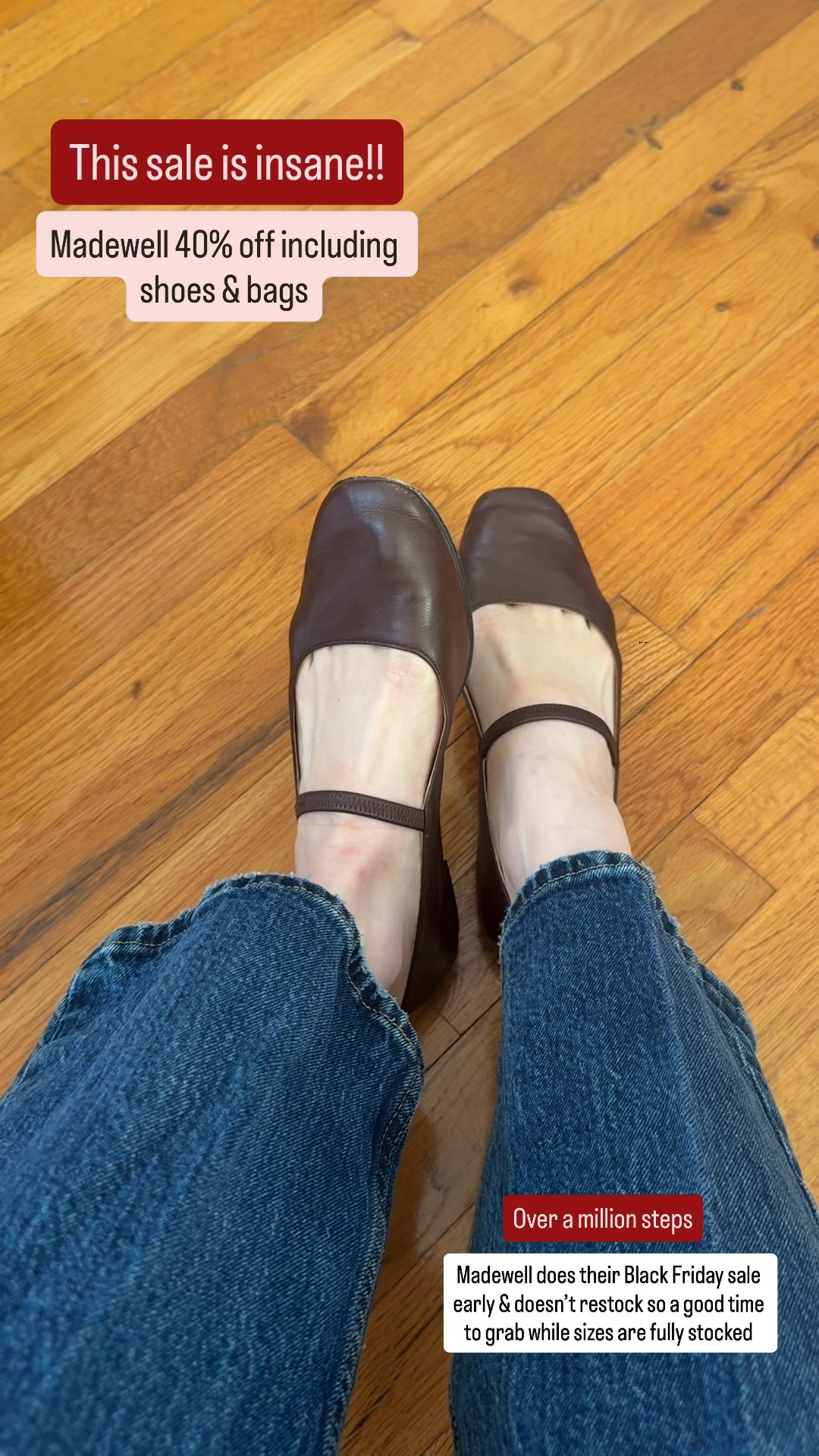Rare Madewell sale! 40% off shoes bags and leather goods
Greta flats run tts and are so comfy! Over a million steps in these 



#LTKSaleAlert #LTKCyberWeek #LTKGiftGuide