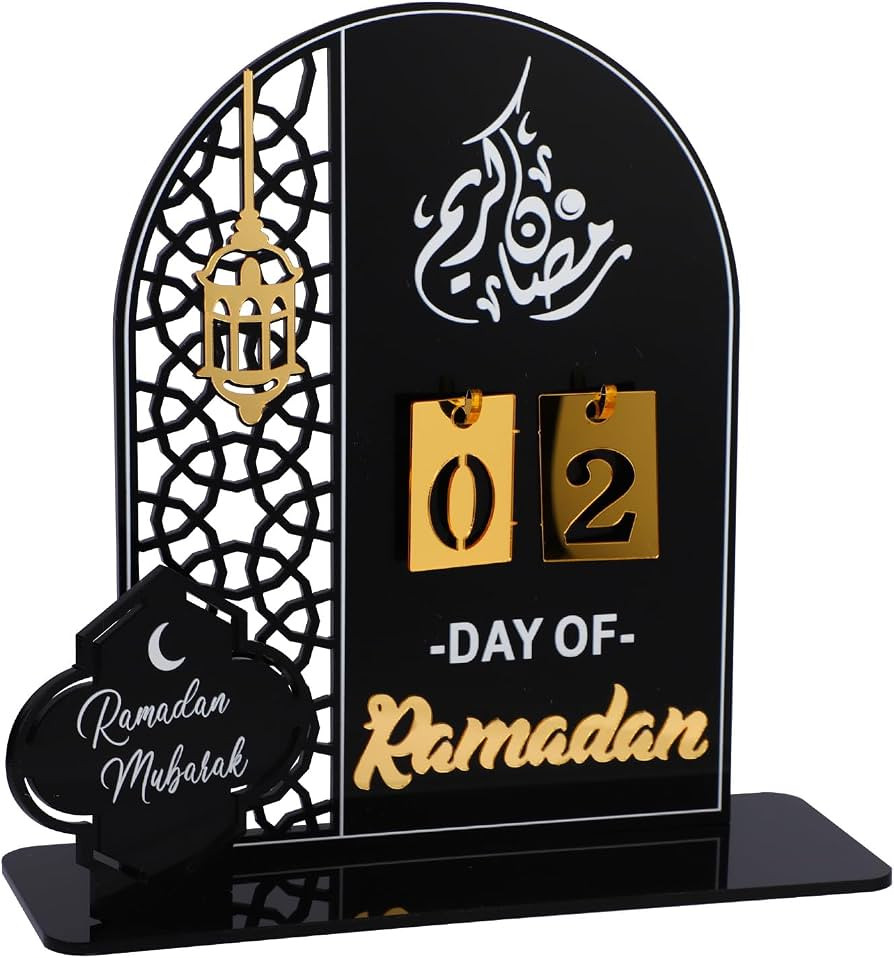 Ramadan Advent Calendar - Acrylic Eid Mubarak DIY Countdown Calendars for Decoration - Craft Orna... | Amazon (UK)