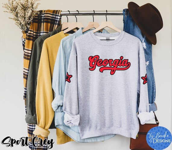 Retro Georgia Sweatshirt Vintage Georgia Crewneck Sweatshirt - Etsy | Etsy (US)